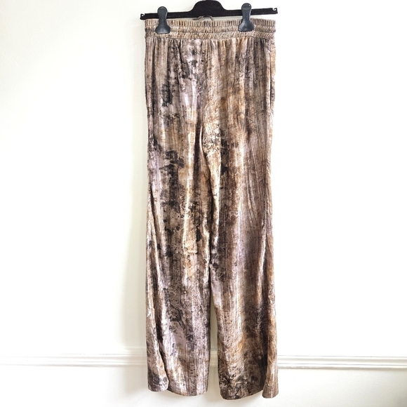 New Zara Tie Dye Velvet Drawstring Mid Rise Multi Color Pants 2435/004 Small - Picture 10 of 14